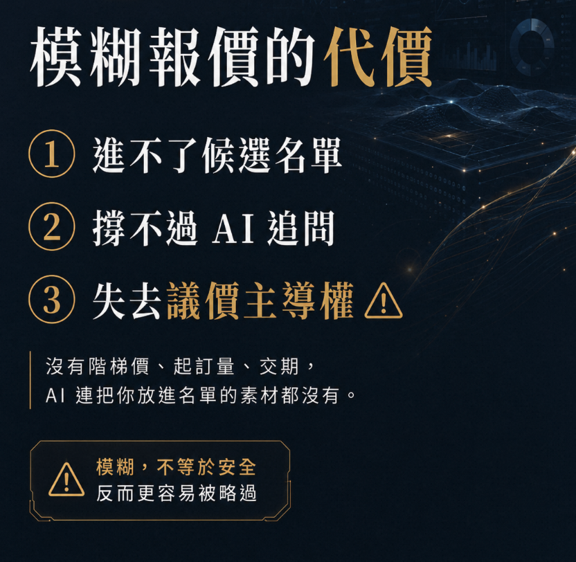 AI 議價時代的報價策略:別讓「請洽詢」害你直接出局,3 步驟把價格資訊變成接單武器