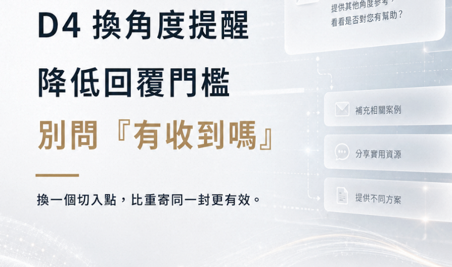 開發信沒回覆怎麼跟進?4 封信節奏與每封範本解析