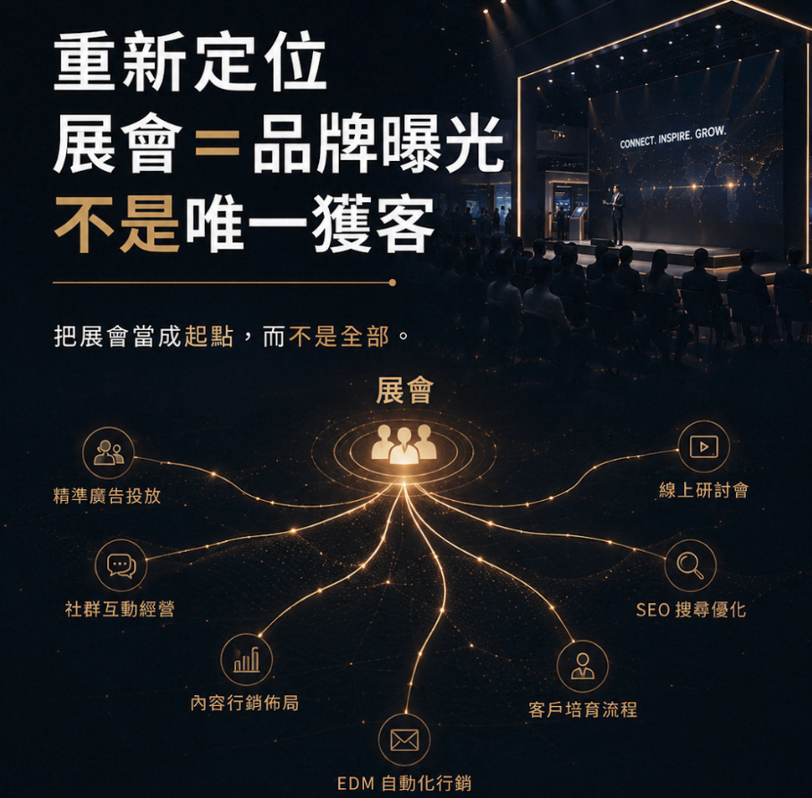 展會效益下滑 怎麼辦？外銷企業從零開始的數位補位完整指南