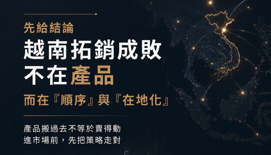 越南市場拓銷完整指南：台灣中小企業打進越南的 6 個關鍵步驟