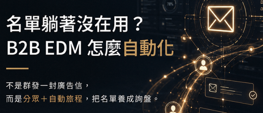 B2B EDM 行銷 自動化怎麼做？方法、步驟與常見錯誤拆解