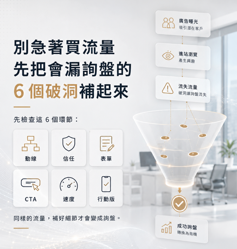 網站有流量卻沒詢盤?B2B 官網轉換率優化的 6 個檢查點
