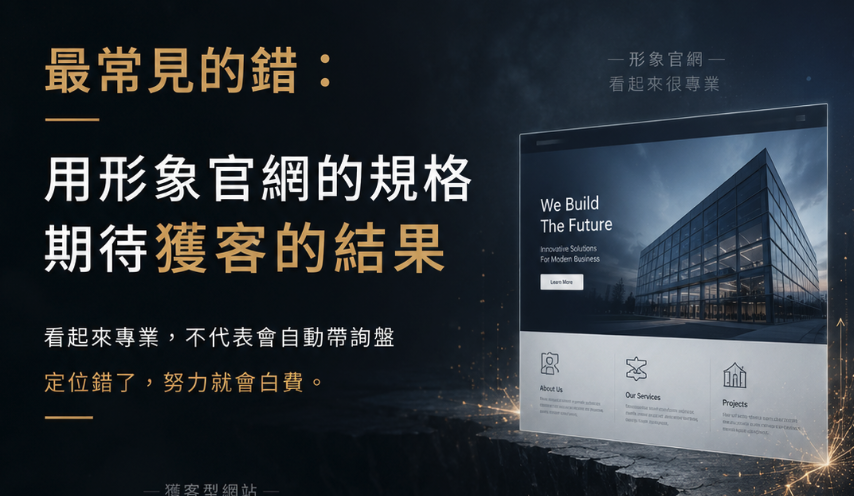 形象官網和獲客官網差在哪？B2B 企業最常做錯的網站定位